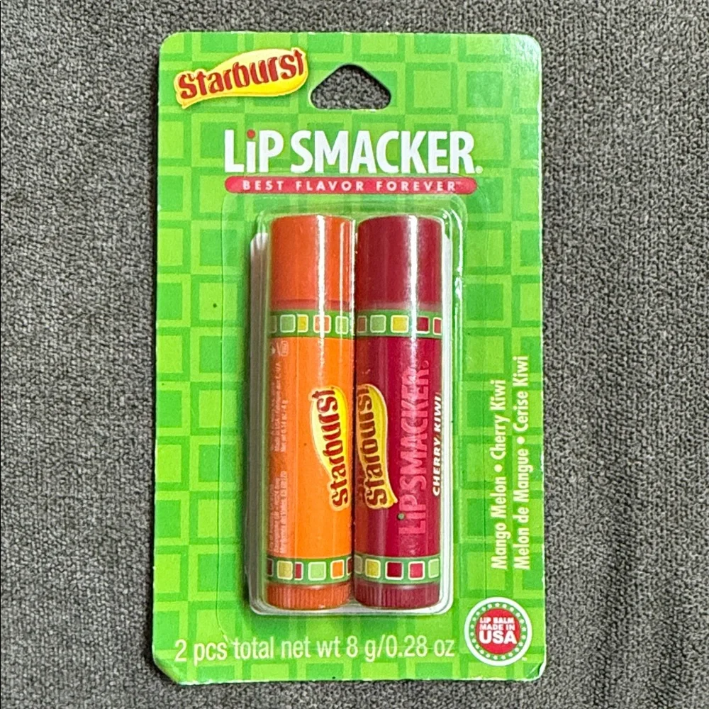 🍒🍉 Starburst / Crayola Flavored Lip Smacker Set 🍉🍇